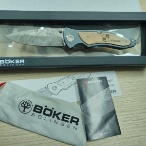COLTELLO DA COLLEZIONE BOKER TIRPITZ DAMASCUS NUOVO