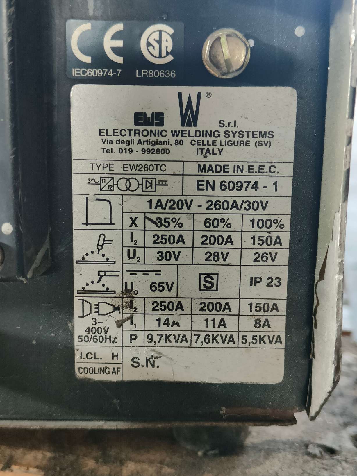 SALDATRICE A TIG PORTATILE TIG EWS EW 260 TC - immagine 4